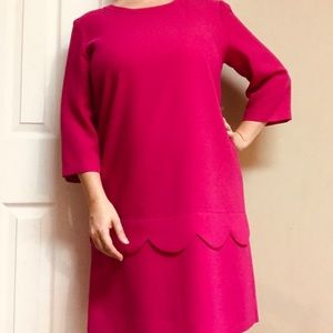 Pink Kate Spade ♠️ Demi dress with scalloped hem